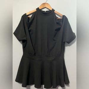 Boohoo cold shoulder blouse